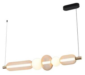 LED závěsné svítidlo 3200 lm 3000-5700K zlaté Zuma Line SAAR MD2596-5B-3BGT