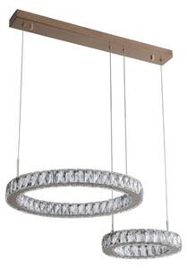 LED závěsné svítidlo 4200 lm 3000K zlaté s křišťálovým efektem Zuma Line GIRONA MD3713-2-3GT