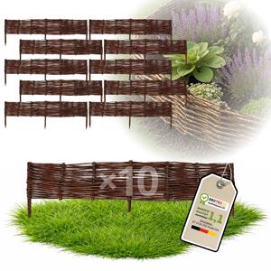 Floranica 10 kusů Vrbový plot 10 cm x 100 cm – Zahradní plot z vrbového proutí Palisáda Přírodní oplocení Ohraničení záhonu