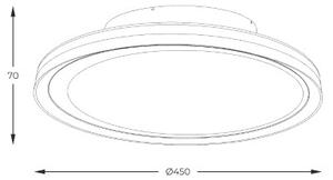 LED stropní svítidlo 45 cm 2800 lm 3000K zlaté 3-krokové stmívání Zuma Line APART MX4168-1-3WGT