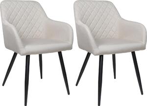 Jídelní židle ALBATROS sada 2 židlí SILA, béžová - Moderní a stylová, pohodlná čalouněná židle - Elegantní židle do kuchyně, jídelny nebo jídelního stolu v retro vzhledu