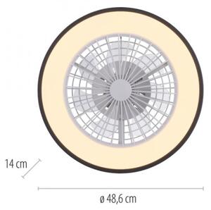 JUST LIGHT. 14447-18 - LED RGBW Stm stropní ventilátor LENO LED/44W/230V + DO