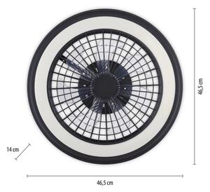 JUST LIGHT. 14649-18 - LED RGBW Stm stropní ventilátor BRANDON LED/36W/230V + DO
