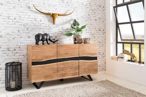 Příborník SATARA 148 x 85 x 43 cm masivní dřevo akácie příroda