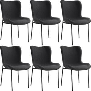 Tectake® Tessa čalouněná židle ergonomického tvaru s vysokým opěradlem 54 x 62 x 90 cm