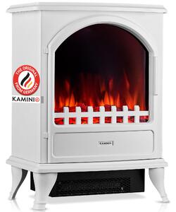 KAMINIO Elektrický krb LENI – Elektrický krb s topením, 3D efekt plamenů – bílý