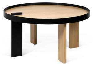 Konferenční stolek v dubovém dekoru s černými detaily TemaHome Bruno