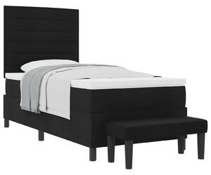 Postel s boxspringem s polštářem Černá 80 x 200 cm textil 3343948
