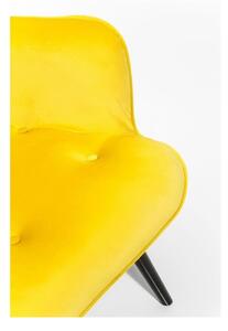 Žluté křeslo Kare Design Vicky Velvet