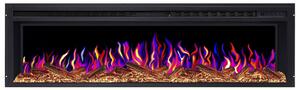 ArtiFlame Elektrický krb AF58 Multicolour Elektrický vestavný krb s ohřevem 1600W realistický 3D efekt plamene LED osvětlení Dálkové ovládání Černá barva