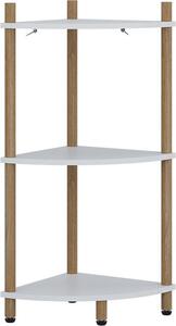 Rohová police Vicco Bivio Bílá/borovice 29 x 72 cm se 3 úložnými prostory, Model 57468