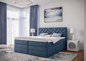POSTEL BOXSPRING, 160/200 cm, tmavě modrá MID.YOU - Postele s úložným prostorem, Online Only