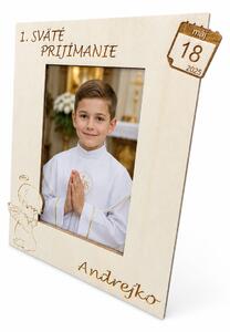 Dřevěný fotorámeček - První svaté přijímání