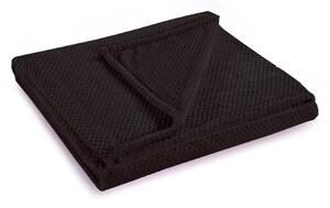 Černá deka z mikrovlákna DecoKing Henry, 70 x 150 cm