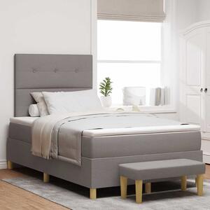 Postel s boxspringem s čelo Taupe 190 x 120 cm textil 3344286
