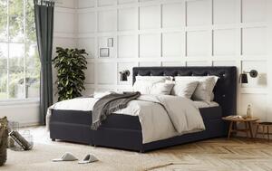 POSTEL BOXSPRING, 140/200 cm, černá MID.YOU - Jednolůžkové postele, Online Only
