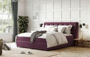 POSTEL BOXSPRING, 140/200 cm, purpurová MID.YOU - Jednolůžkové postele, Online Only