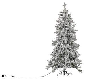 Zasněžený osvícený vánoční stromeček 180 cm bílý TATLOW
