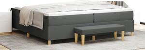 Postel s boxspringem s čelo Tmavě šedá 200 x 200 cm textil 3344402
