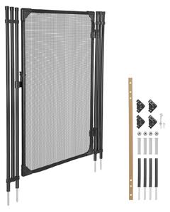 SucceBuy, brána k plotu u bazénu, 1,2 x 0,75 m, brána pro ochranný plot a dětskou bezpečnost, bezpečnostní brána s kovovým zámkem, tkanina PVC Teslin o hmotnosti 352 g/m², kulatá trubka, uzamykatelná, pro bazén, černá