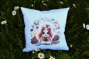 Nelly Bavlněný povlak na polštář - knihomolka typ: 40x40 jednostranný tisk