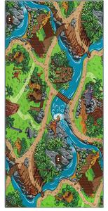 Breno Kusový koberec DINO WORLD 29 - svět dinosaurů, 95x133 cm, Vícebarevné