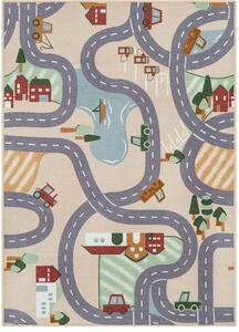 Breno Kusový koberec SCANROAD 39 - silnice, 95x133 cm, Vícebarevné