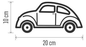 EMOS LED dekorace – autíčko se Santou, 10 cm, 3x AA, vnitřní, teplá bílá, časovač DCLW19