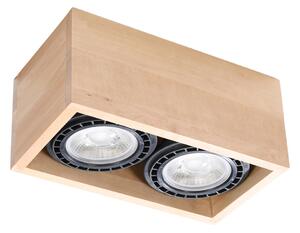 Sollux Lighting Stropní svítidlo QUATRO 2 přírodní dřevo