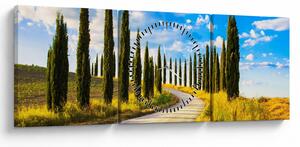 Obraz - Krajina (s hodinami) (90x30 cm)