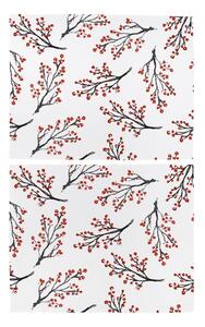 Vánoční látkové prostírání v sadě 2 ks 45x35 cm Rowan Berries - Butter Kings