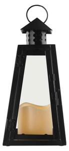 EMOS LED lucerna černá, hranatá, 26,5 cm, 3x AAA, vnitřní, vintage DCLV18