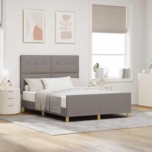 Rám postele s čelo Taupe 140 x 190 cm textil 3344729