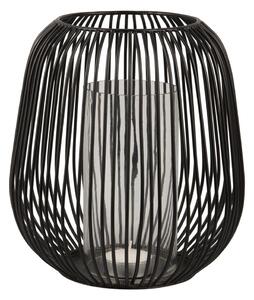 Černá stolní lucerna PT LIVING Lantern, výška 21 cm