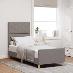 Rám postele s čelo Taupe 80 x 200 cm textil 3344764