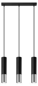 Sollux Lighting Závěsné svítidlo LOOPEZ 3L černé/chromové