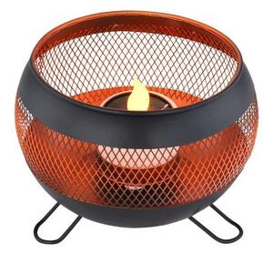 Globo 36710 solární svítidlo dekorativní, miska se svíčkou D150mm LED 0,06W 1700K, včetne baterie 1xAAA 200mAh 1,2V, IP44, černá matná, imitace rzi
