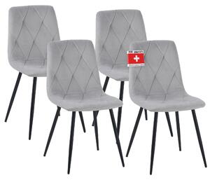Albatros jídelní židle Dora s látkovým potahem, stylový vintage design, nosnost 110 kg, čalouněná židle - moderní kuchyňská židle, židle do jídelny