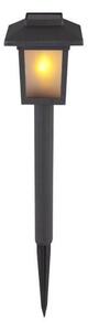 Globo 33577-3 solární svítidlo lucerna zapichovací, efekt ohně, 3 ks v balení LED 10x0,1W 1800K, včetne baterie 1xAAA 1,2V 200mAh Ni-Mh, IP44, černá, satinovaná