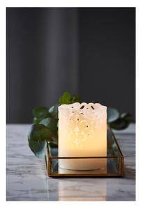 Bílá vosková LED svíčka Star Trading Clary, výška 10 cm