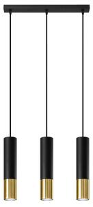 Sollux Lighting Závěsné svítidlo LOOPEZ 3L černá/zlatá