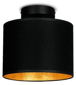 Černé stropní svítidlo s detailem ve zlaté barvě Sotto Luce Mika Elementary XS CP, ⌀ 20 cm