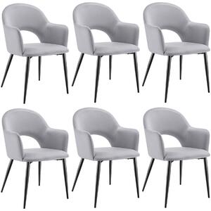 Tectake® Sachel křeslo v sametovém vzhledu, čalouněné 57 x 61,5 x 87,5 cm