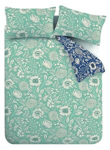 Zeleno-modré povlečení 200x135 cm Tapestry Floral - Catherine Lansfield