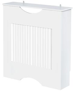 HOMCOM Kryt Radiátoru 78x19x82 cm Moderní MDF Kryt Radiátoru se Skladem Zatížení 10 kg a Protipádovým Zařízením pro Obývací Pokoj Ložnici Bílý | Aosom