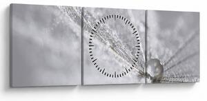Obraz - Kapka vody (s hodinami) (90x30 cm)