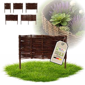 Floranica 1 kus Vrbový plot 40 cm x 60 cm – Zahradní plot z vrbového proutí Palisáda Přírodní oplocení Ohraničení záhonu