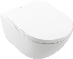 V&B Combi-Pack závěsný klozet Subway 3.0 TwistFlush, s WC sedátkem, bílý C-plus
