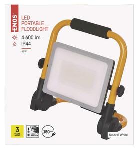 EMOS LED reflektor ILIO přenosný, 51 W, černý/žlutý, neutrální bílá ZS3342