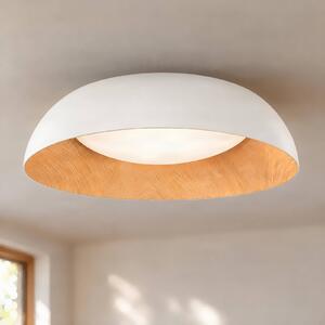 Lindby LED stropní svítidlo Gracyn, bílé, Ø 50 cm, stmívatelné, stmívatelný, Bílá / opál, Obývací pokoj / jídelna, Plast, Moderní